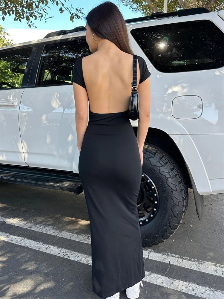 Sasha Backless Bodycon Maxi Dress