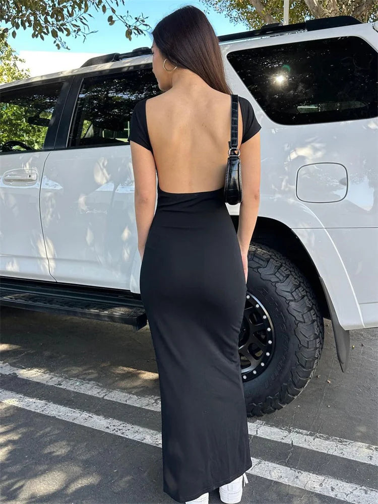 Sasha Backless Bodycon Maxi Dress