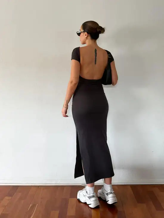 Sasha Backless Bodycon Maxi Dress